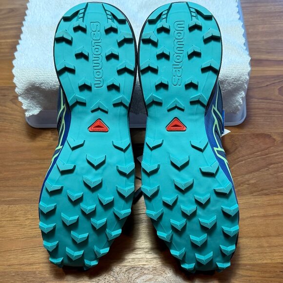 Salomon Women's Speedcross 4, Poseidon/Eggshell Blue/Black, 9.5 US - Picture 7 of 12